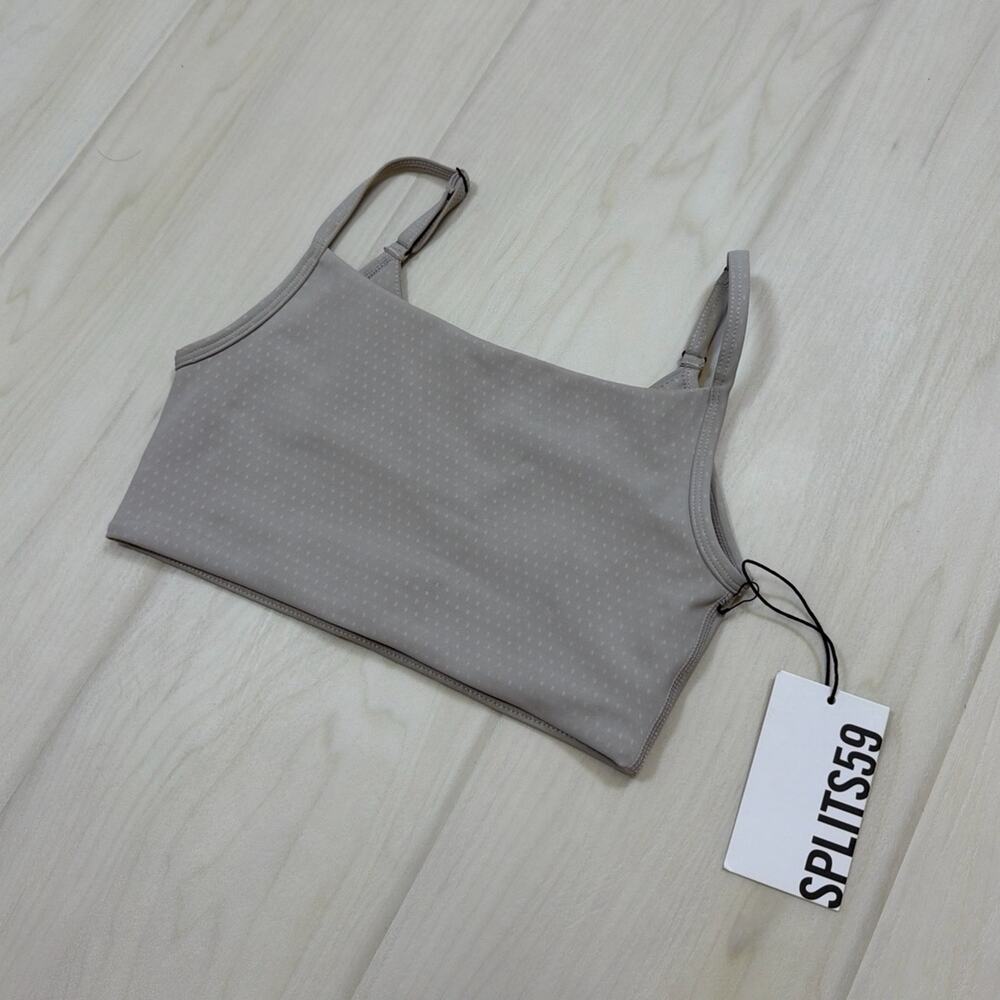 Revolve Splits59 Maya Activewear Sports Bra Stone Emboss Crop Top Size XS
